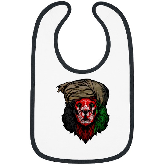 Lion Pet Afghanistan Flag Lion frees Afghanistan 2 Bibs