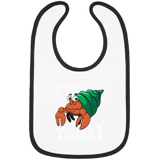 Hermit Crab Lover Crustacean Introvert Humor Bibs