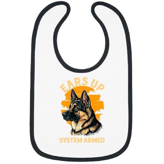 Ears Up System Armed Dog Lover German Shepherd Military Bibs