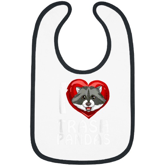 Raccoon Pet I Love Trash Pandas Racoon Gift 2 Bibs