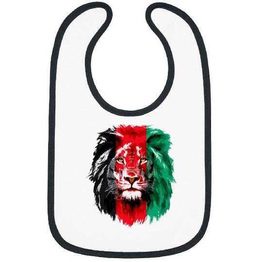 Lion Pet Afghanistan Flag Lion frees Afghanistan Bibs