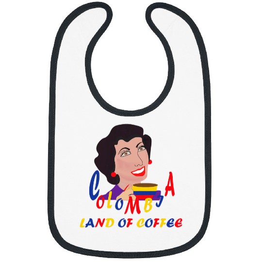 Coffee Fun Colombia Land of Coffee 4 Seasons Gift Apparel Bibs