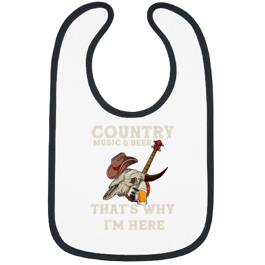 Beer Fun Retro Country Music And Beer vintages West Alcohol Concert Bibs