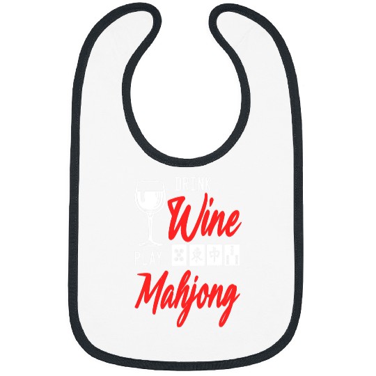 Wines Fun Play Mahjong Chinese Board Game Player Solitaire Bibs
