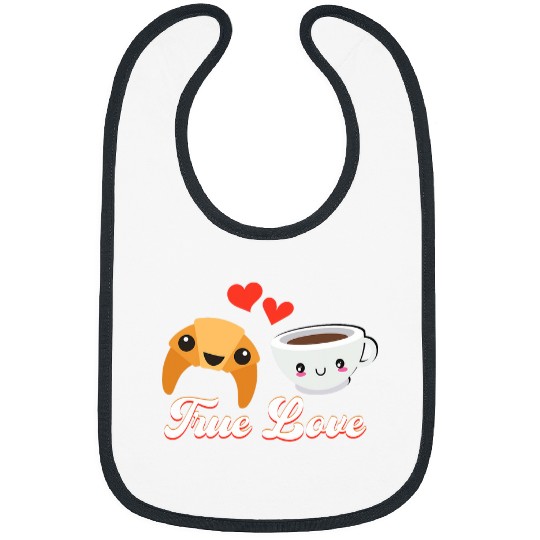 True Loves Coffee And Croissant Baker Baking Croissant Bibs