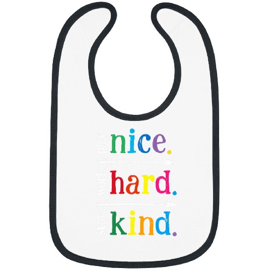 School Rules Play Nice Work Hard Be Kind For Teachers Bibs