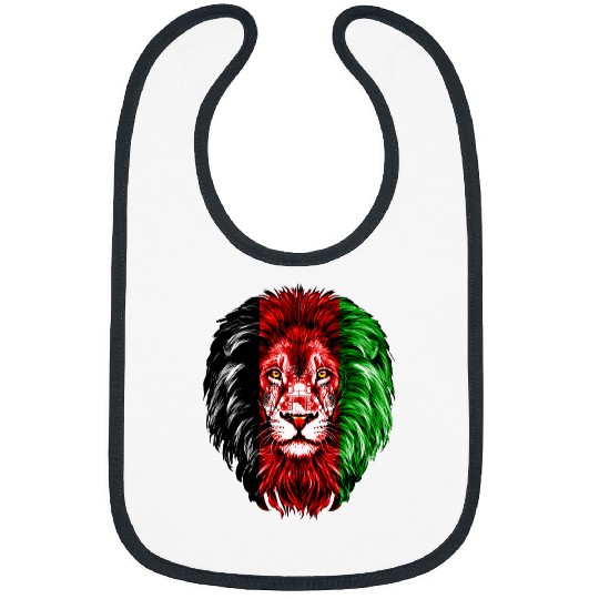 Lion Pet Afghanistan Flag Lion frees Afghanistan 1 Bibs