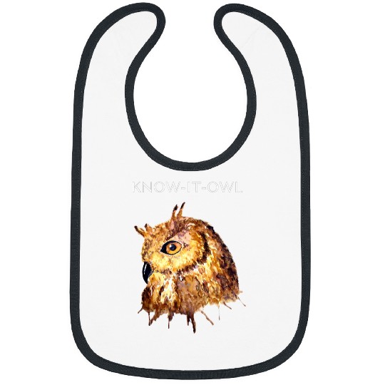 Owl Pet pun knowitowl birdwatching hoot Bibs