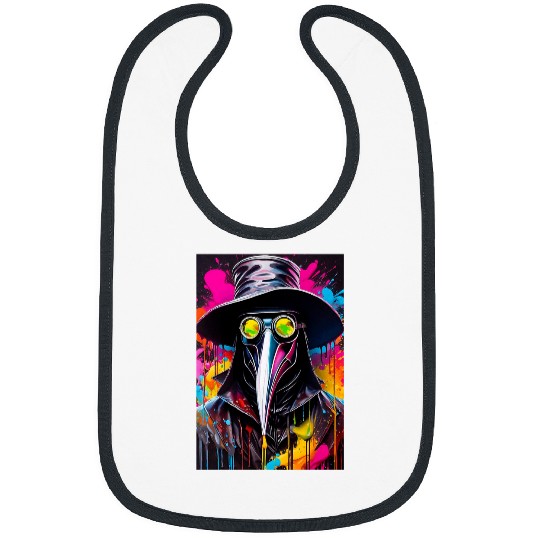 Cryptid Dystopian Post Apocalyptic Wasteland Graffiti Design Bibs