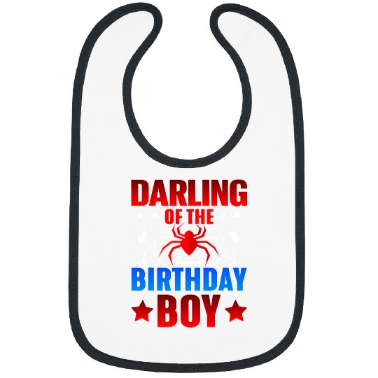 Darling of the Birthday Boy Costume Spider Web Party Niece Bibs