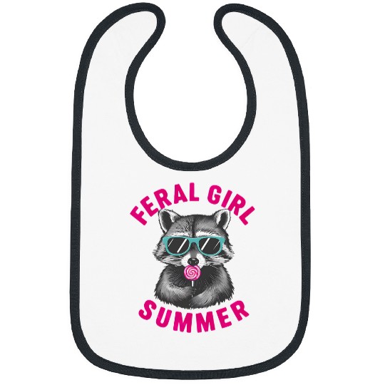 Raccoon Pet Feral Girl Summer Cute Raccoon Lollipop Bibs