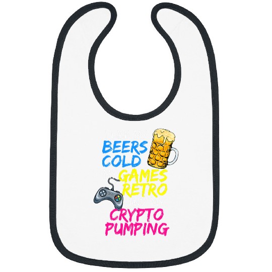 Beer Fun Retro Gamer Gaming Geek Altcoin Crypto Investor Bibs