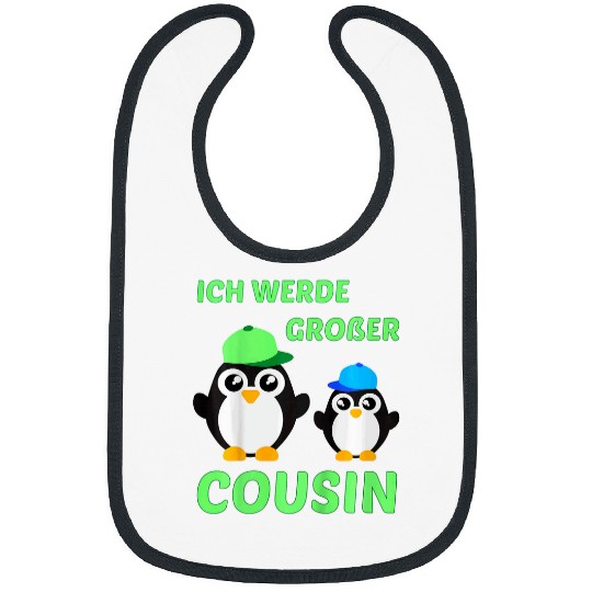 Penguin Pet Kids I Will Be Great Cousin Cute Penguin Boys Bibs