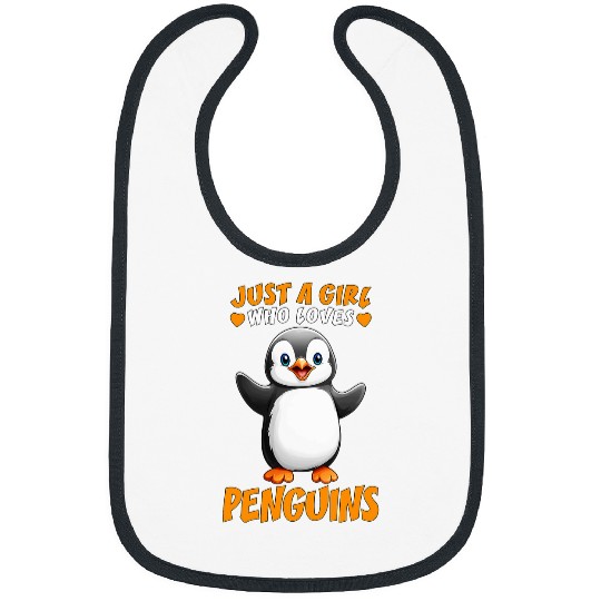 Penguin Pet Just A Girl Who Loves Penguins Cute Happy Penguin Waving Bibs