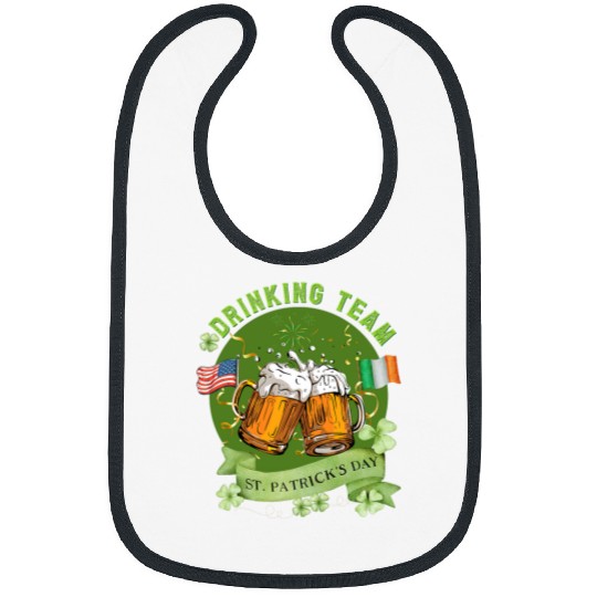 Beer Fun Drinks Well With Others Beer Drinking Team St Patricks Day Bibs