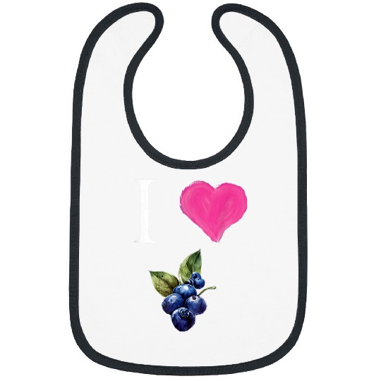 I Love Blueberry Fruit Garden Berry Blueberries Healthy Bibs