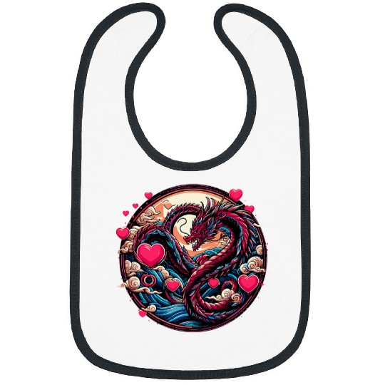 Dragon Pet Fairy Japanese Dragon Aesthetic Funny Cute Fans Present Bibs