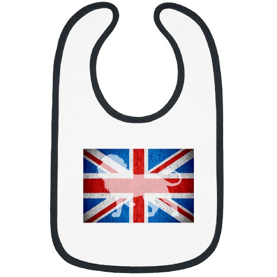 Lion Pet Classic vintages Union Jack Flag With Lion Silhouette Bibs