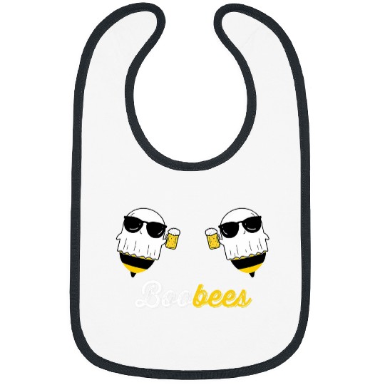 Beer Fun Boo Bees Halloween Costume Cute ghosts drinking Beer Funny Bibs