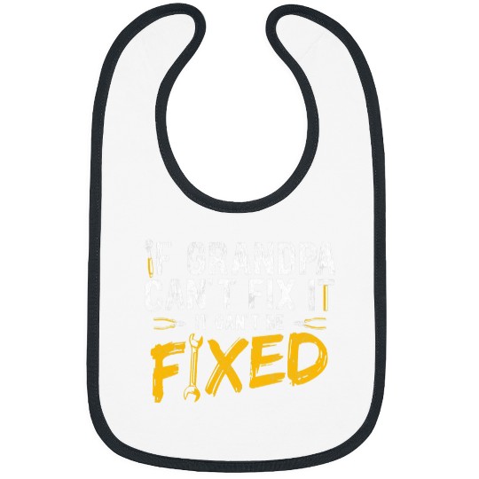 Mens Grandpa Cant Fix It Carpenter Woodworker Handyman 1 Bibs