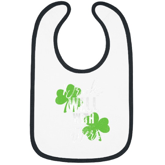 Beer Fun drinks well with others funny st patricks day beer drinking Bibs