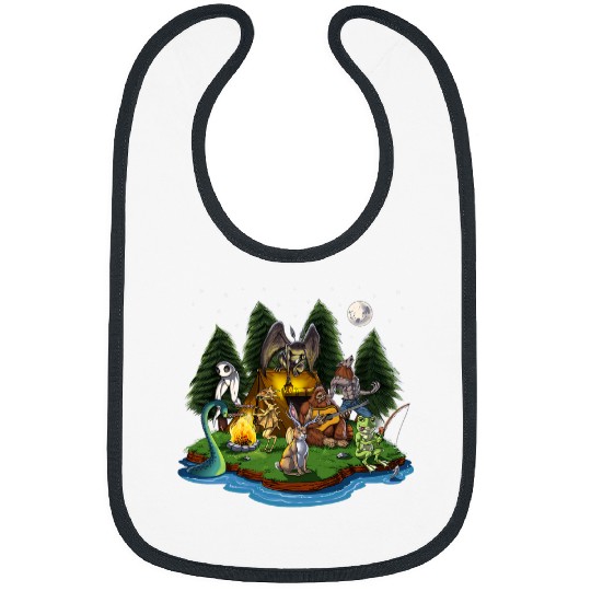 Cryptozoology Cryptid Creatures bigfoots Jackalope Werewolf Bibs