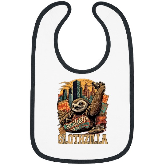 Sloth Pet Japan Slothzilla Kaiju Anime Manga Sloth Bibs
