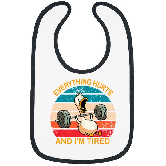 Duck Pet Everything Hurts And I m Tired Duck 2 Bibs