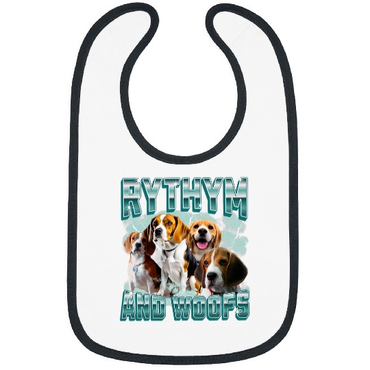 Funny 90s Bootleg Rap For Beagle Lovers For Animal Lovers Bibs