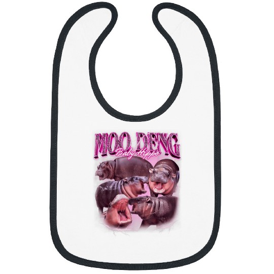 Hippo Pet Moo Deng The Famous Thai Baby Pigmy Hippo Bootleg Bibs