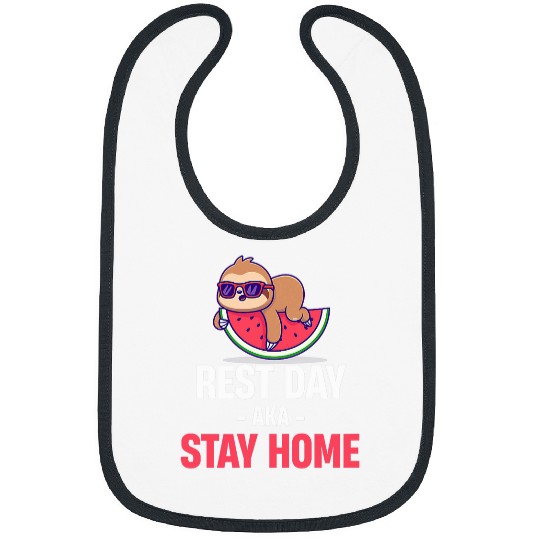 Sloth Pet Rest Day AKA Stay homes Friyay Day Off Sleeping Sloth Bibs