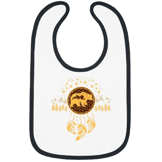 Bear Pet Brown Bear Spiritual Totem Dreamcatcher Bibs