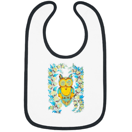 Discover Owl Pet Scandinavian Folk Art Owl Lover Gift Mystical Owl Tee Bibs