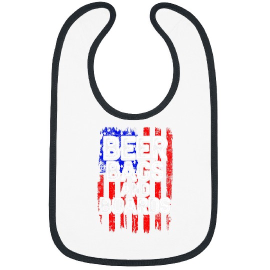 Beer Fun Patriotic Cornhole Beer Bags And Boards USA American Flag 1 Bibs