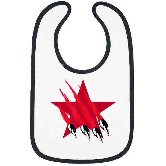 Bear Pet Red Norcal Star With Bear Claw Bibs