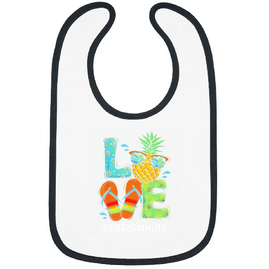 Discover Librarian Job Love pineapples 2Summer Librarian Bibs