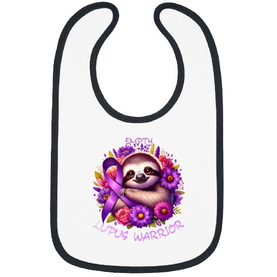 Funny lupus sloth mostly running on empty Design 1 Bibs