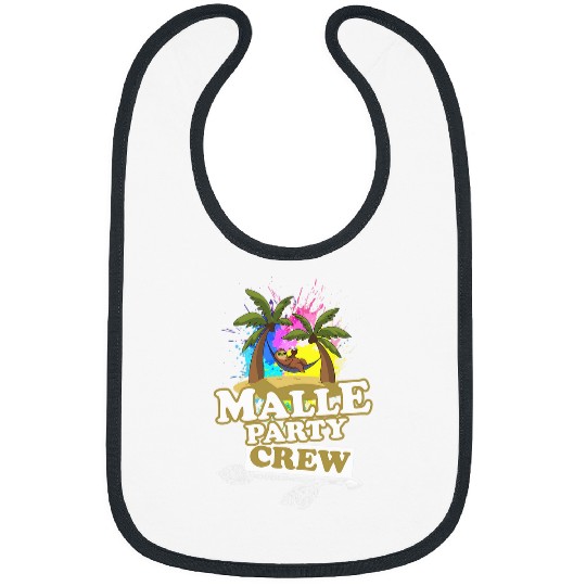 Discover Sloth Pet Malle Party Crew Sloth Mallorca Funny Saying Holiday Bibs