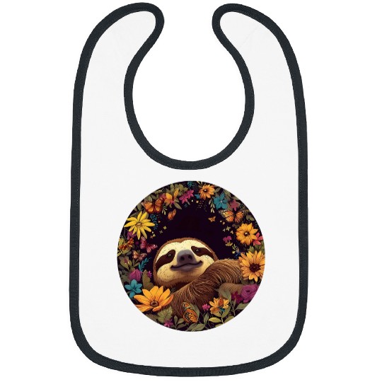 Sloth Pet Slow Sloth Sleepy Shaggy Claws Design for Men and Women Bibs
