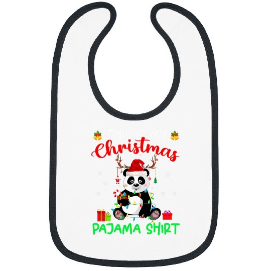 Discover Panda Pet This Is My Christmas Pajama xmass Santa Panda Lover Bibs