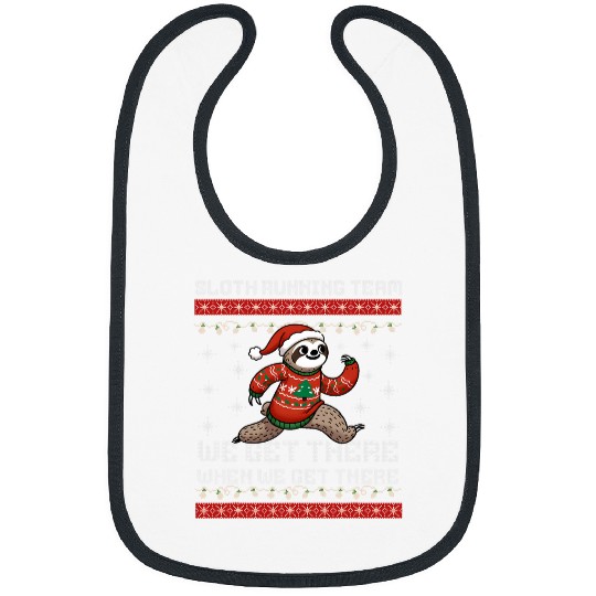 Funny Sloth Christmas 5k Running Team Squad xmass Fun Run Bibs