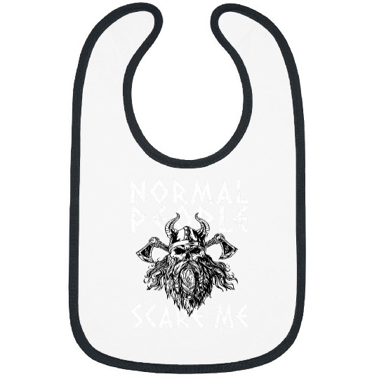 Normal People Scare Me Viking Vikings Bibs