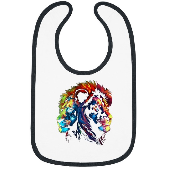 Lion Pet Colourful Ying and Yang Art Zoo Animal Lion Bibs
