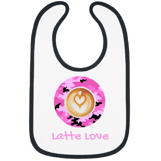 Coffee Fun Latte VibesCoffee Lovers Gift Ideas With Camo Hearts Bibs