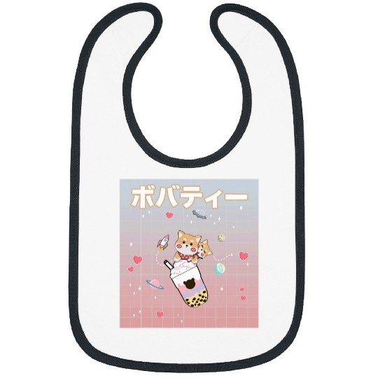 Bear Pet Bubble Milk Tea Boba Cute Bear Kawaii Aesthetic Bibs
