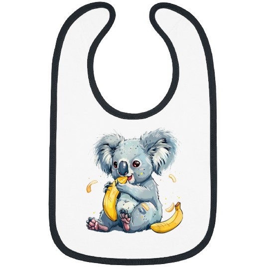 Koala Pet Banana Koala Bear Animal Art Banana Fruit Cute Koala Bear Bibs