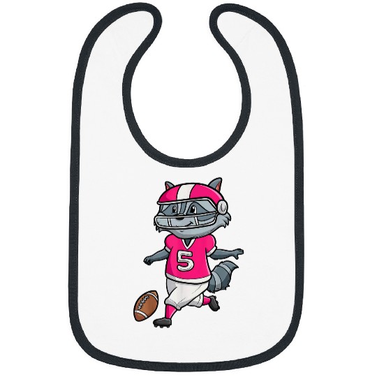 Discover Raccoon Pet Football Player Raccoon Lover wild Animal Trash Panda 2 Bibs