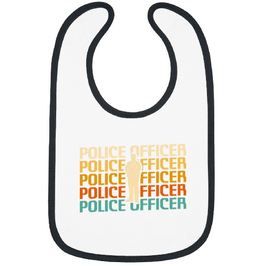Police Job Retro Police Officer Law Enforcement Bibs