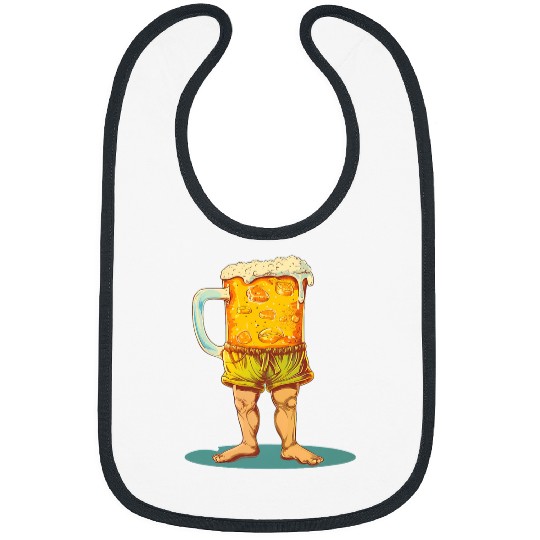Beer Fun Vacation Beer in Swim Trunks Costume Bibs