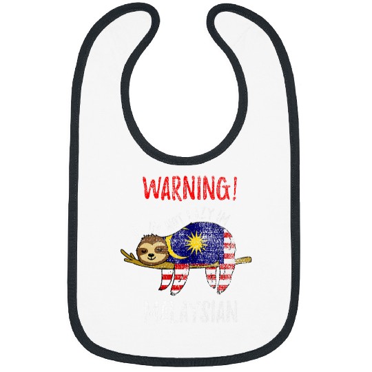 Discover Sloth Pet Malaysia Flag Sloth Im Not Lazy Im Malaysian Vintage Bibs